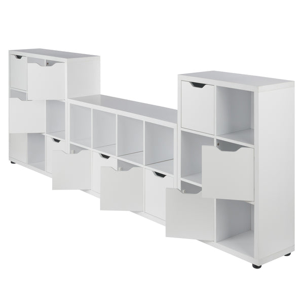 Winsome Wood Julian 3-piece Storage Cabinet Set - Versatile White Cabinets For Clutter-free Living Spaces. White Composite Wood 10313-winsome-wood