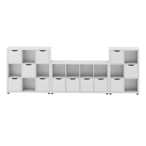 Winsome Wood Julian 3-piece Storage Cabinet Set - Versatile White Cabinets For Clutter-free Living Spaces. White Composite Wood 10313-winsome-wood