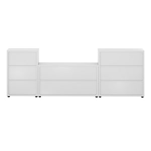 Winsome Wood Julian 3-piece Storage Cabinet Set - Versatile White Cabinets For Clutter-free Living Spaces. White Composite Wood 10313-winsome-wood