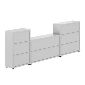 Winsome Wood Julian 3-piece Storage Cabinet Set - Versatile White Cabinets For Clutter-free Living Spaces. White Composite Wood 10313-winsome-wood
