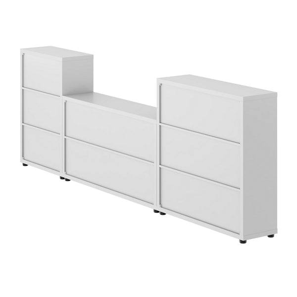 Winsome Wood Julian 3-piece Storage Cabinet Set - Versatile White Cabinets For Clutter-free Living Spaces. White Composite Wood 10313-winsome-wood