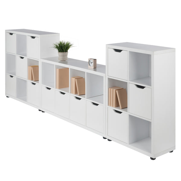 Winsome Wood Julian 3-piece Storage Cabinet Set - Versatile White Cabinets For Clutter-free Living Spaces. White Composite Wood 10313-winsome-wood