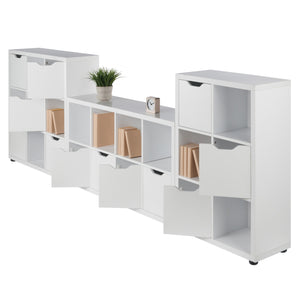Winsome Wood Julian 3-piece Storage Cabinet Set - Versatile White Cabinets For Clutter-free Living Spaces. White Composite Wood 10313-winsome-wood