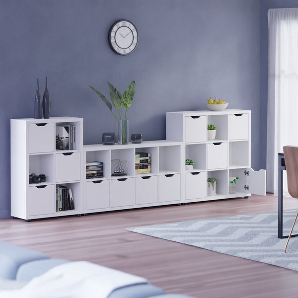 Winsome Wood Julian 3-piece Storage Cabinet Set - Versatile White Cabinets For Clutter-free Living Spaces. White Composite Wood 10313-winsome-wood