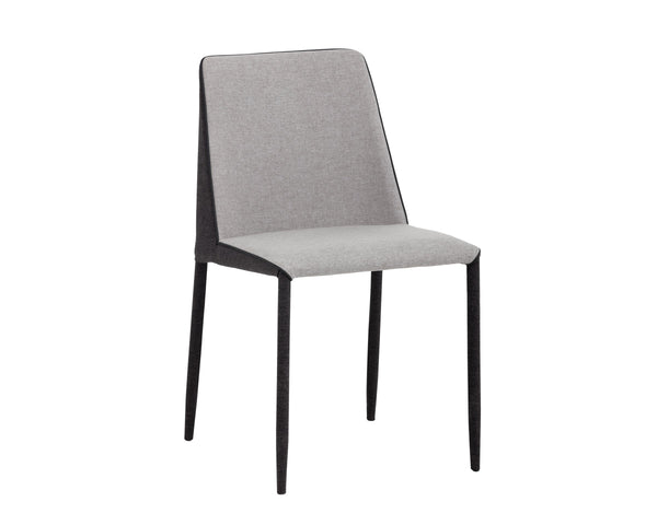 Sunpan Renee Two-Tone Upholstered Dining Chair with Steel Legs for Urban Spaces 103157