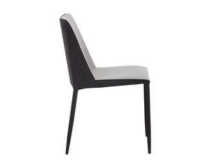Sunpan Renee Two-Tone Upholstered Dining Chair with Steel Legs for Urban Spaces 103157