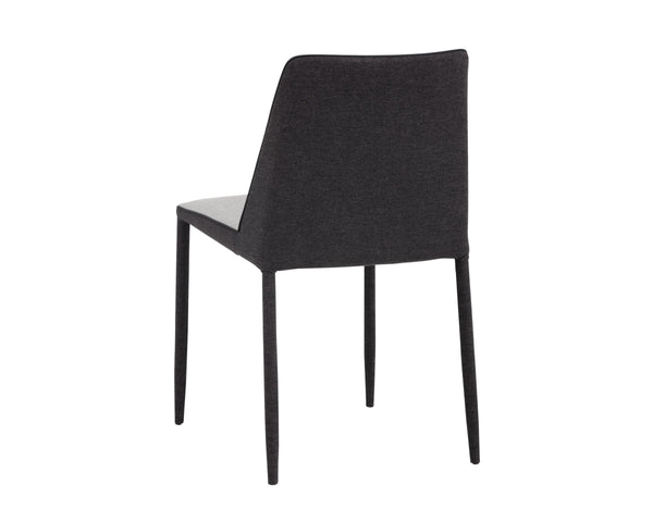 Sunpan Renee Two-Tone Upholstered Dining Chair with Steel Legs for Urban Spaces 103157