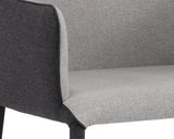 Renee Dining Armchair - Armour Grey / Dark Slate 103158 Sunpan