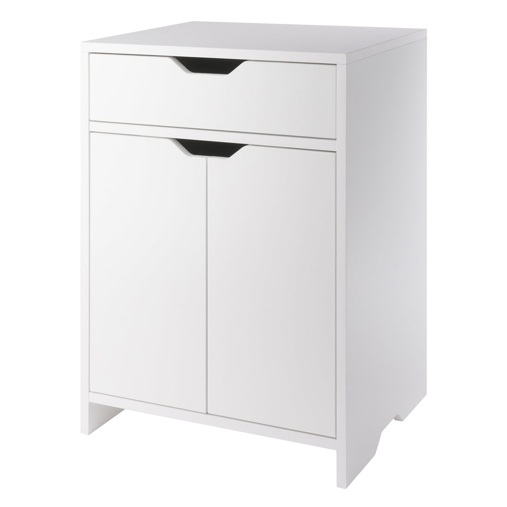 Winsome Wood Nova 1-drawer Storage Cabinet - Stylish White Organizer For Home Office, Garage, Or Bedroom Use White Composite Wood 10315-winsome-wood