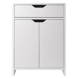 Winsome Wood Nova 1-drawer Storage Cabinet - Stylish White Organizer For Home Office, Garage, Or Bedroom Use White Composite Wood 10315-winsome-wood