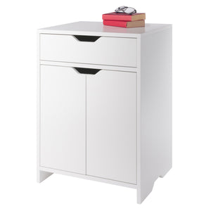 Winsome Wood Nova 1-drawer Storage Cabinet - Stylish White Organizer For Home Office, Garage, Or Bedroom Use White Composite Wood 10315-winsome-wood