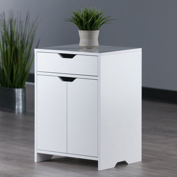 Winsome Wood Nova 1-drawer Storage Cabinet - Stylish White Organizer For Home Office, Garage, Or Bedroom Use White Composite Wood 10315-winsome-wood