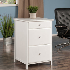 Winsome Wood Delta Home Office File Cabinet In White - Stylish Storage Solution For Organized Workspaces! White Composite Wood 10321-winsome-wood