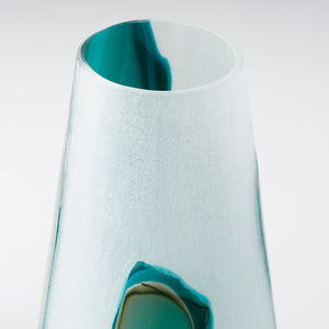 Ferdinand Vase Green and White 10325 Cyan Design