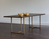 Donnelly Dining Table - Antique Brass - Dark Mango - 95" 103315 Sunpan