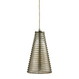 Ribbed Glass 6'' Wide 1-Light Mini Pendant - Satin Nickel 10333/1 Elk Lighting