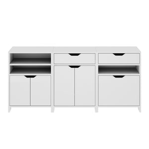 Winsome Wood Nova 3-piece Storage Cabinet Set - Versatile White Cabinets With Shelves & Drawers For Any Space White Composite Wood 10335-winsome-wood