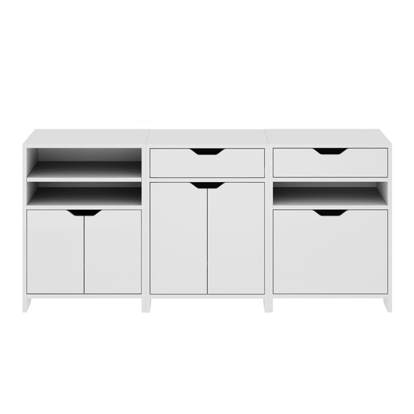 Winsome Wood Nova 3-piece Storage Cabinet Set - Versatile White Cabinets With Shelves & Drawers For Any Space White Composite Wood 10335-winsome-wood