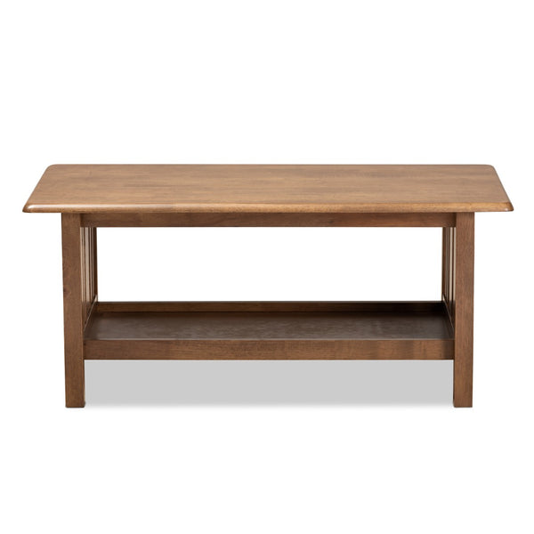 Baxton Studio Baxton Studio Rylie Mission Style Walnut Brown Coffee Table with Storage & Easy Assembly Options SW135-Walnut-M17-CT