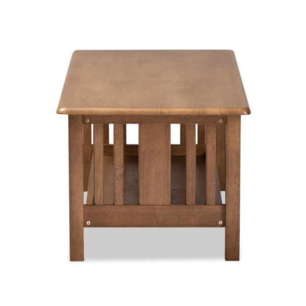 Baxton Studio Baxton Studio Rylie Mission Style Walnut Brown Coffee Table with Storage & Easy Assembly Options SW135-Walnut-M17-CT