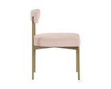 Seneca Dining Chair - Antique Brass - Velvet Blush 103364 Sunpan