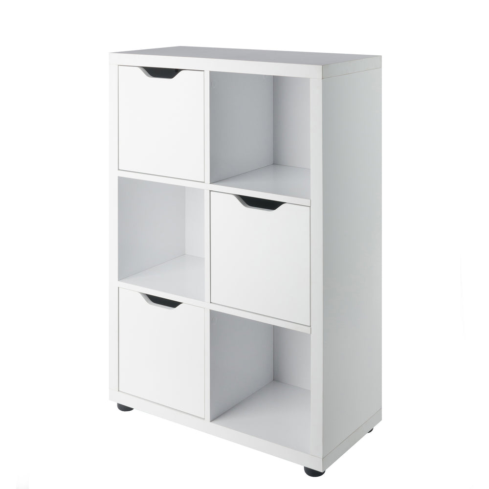 Winsome Wood Julian Stylish 3x2 Storage Cabinet In White - Versatile Organizer For Home, Mudroom & Kids' Rooms White Composite Wood 10336-winsome-wood