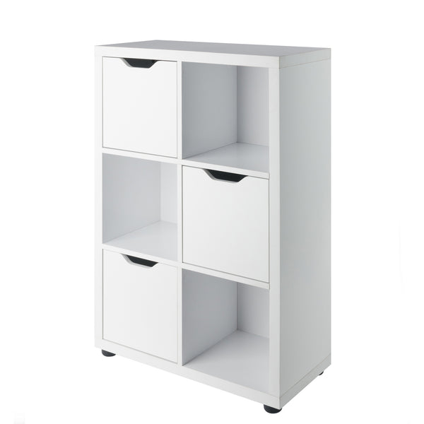 Winsome Wood Julian Stylish 3x2 Storage Cabinet In White - Versatile Organizer For Home, Mudroom & Kids' Rooms White Composite Wood 10336-winsome-wood