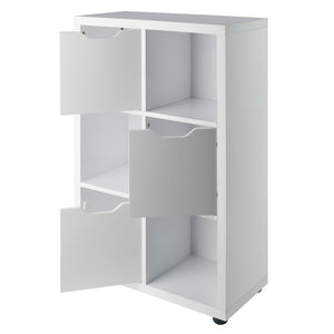Winsome Wood Julian Stylish 3x2 Storage Cabinet In White - Versatile Organizer For Home, Mudroom & Kids' Rooms White Composite Wood 10336-winsome-wood