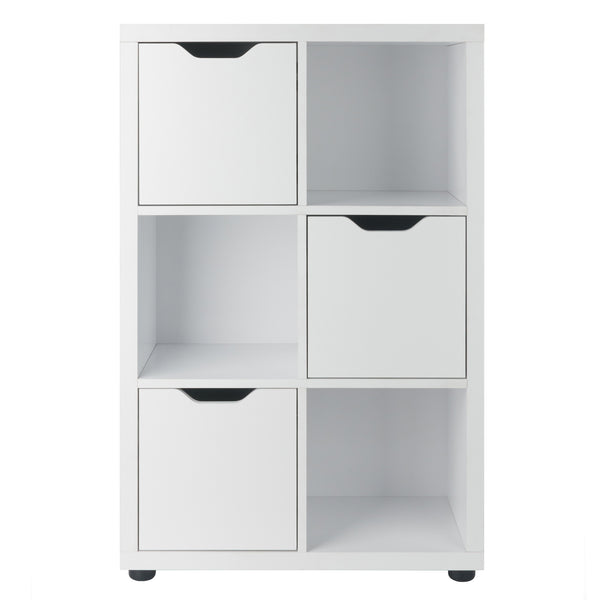Winsome Wood Julian Stylish 3x2 Storage Cabinet In White - Versatile Organizer For Home, Mudroom & Kids' Rooms White Composite Wood 10336-winsome-wood