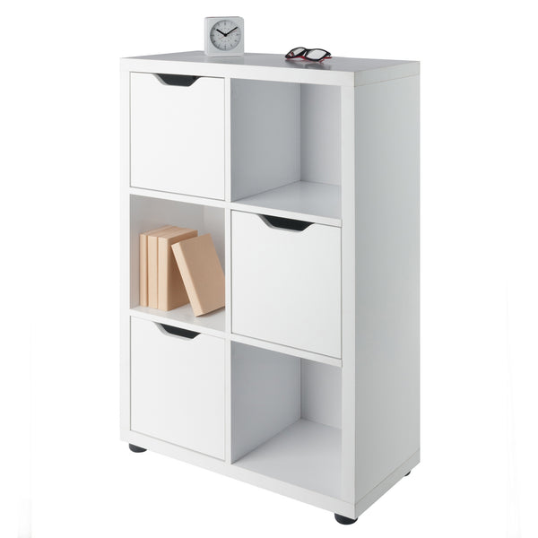 Winsome Wood Julian Stylish 3x2 Storage Cabinet In White - Versatile Organizer For Home, Mudroom & Kids' Rooms White Composite Wood 10336-winsome-wood
