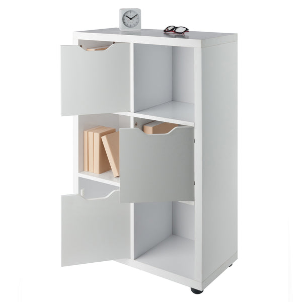 Winsome Wood Julian Stylish 3x2 Storage Cabinet In White - Versatile Organizer For Home, Mudroom & Kids' Rooms White Composite Wood 10336-winsome-wood