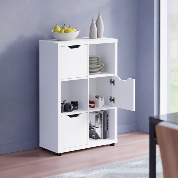 Winsome Wood Julian Stylish 3x2 Storage Cabinet In White - Versatile Organizer For Home, Mudroom & Kids' Rooms White Composite Wood 10336-winsome-wood
