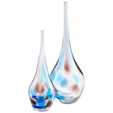 Pandora Vase Amber and Blue 10338 Cyan Design