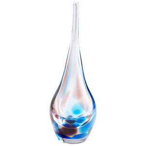 Pandora Vase Amber and Blue 10337 Cyan Design