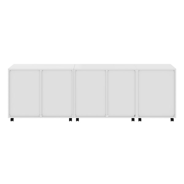 Winsome Wood Halifax 3-piece Mobile Cabinet Set With File Drawer & Versatile Storage For Home Office & More White Composite Wood 10346-winsome-wood