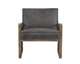 Kristoffer Lounge Chair - Vintage Steel Grey Leather 103498 Sunpan