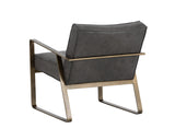 Kristoffer Lounge Chair - Vintage Steel Grey Leather 103498 Sunpan