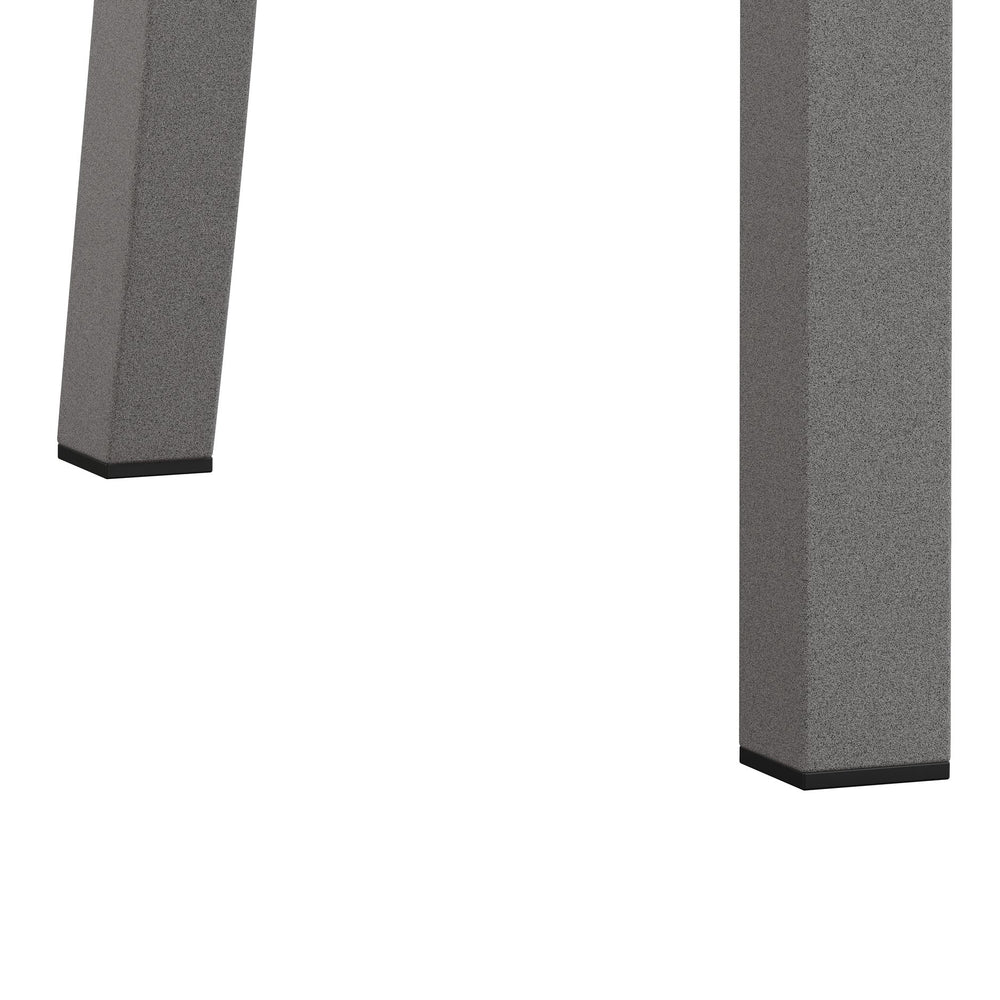 English Elm Metal Dining Chairs Set Of 2 - Stylish Grey Pu Leather, High-Back Steel Legs For Modern Spaces W757P232712