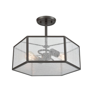 Spencer 14'' Wide 2-Light Semi Flush Mount - Oil Rubbed Bronze 10351/2 Elk Lighting