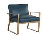 Kristoffer Lounge Chair - Vintage Peacock Leather 103523 Sunpan