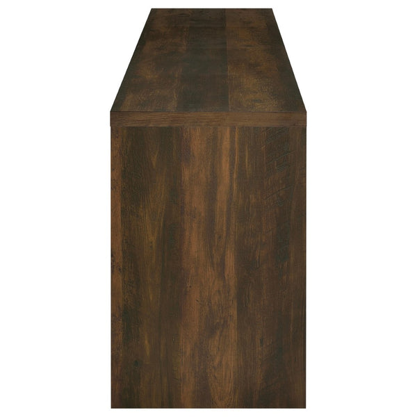 English Elm Lunetta Wide Media Console Four Door Cabinet Engineered Wood for Living Rooms Brown B062P447781