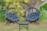 IDEAZ Overland Ball Chair Conversation Set Black 1035FHT