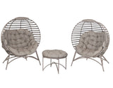 IDEAZ Modern Ball Chair Conversation Set Beige 1036FHT