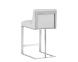 Dean Counter Stool - Stainless Steel - Cantina White 103717 Sunpan