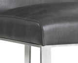 Dean Dining Chair - Stainless Steel - Cantina Magnetite 103774 Sunpan