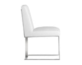 Dean Dining Chair - Stainless Steel - Cantina White 103783 Sunpan