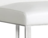 Dean Dining Chair - Stainless Steel - Cantina White 103783 Sunpan