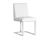 Dean Dining Chair - Stainless Steel - Cantina White 103783 Sunpan