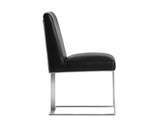 Dean Dining Chair - Stainless Steel - Cantina Black 103784 Sunpan