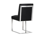 Dean Dining Chair - Stainless Steel - Cantina Black 103784 Sunpan